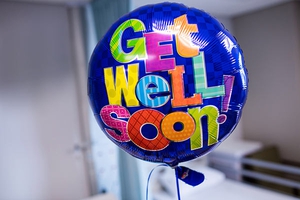 Get well soon balloon from gift shop