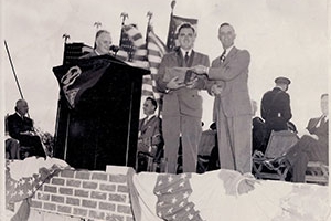 Placing of the Hospital Cornerstone in 1949