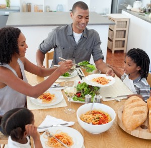 Family Sharing a Healthy Meal