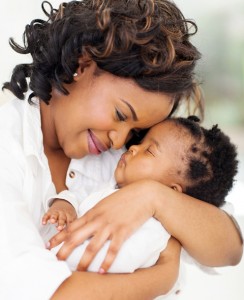 African-American mother and newborn