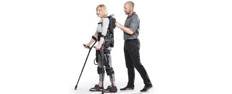 Ecksobionics exoskeleton suit being used in rehabilitation