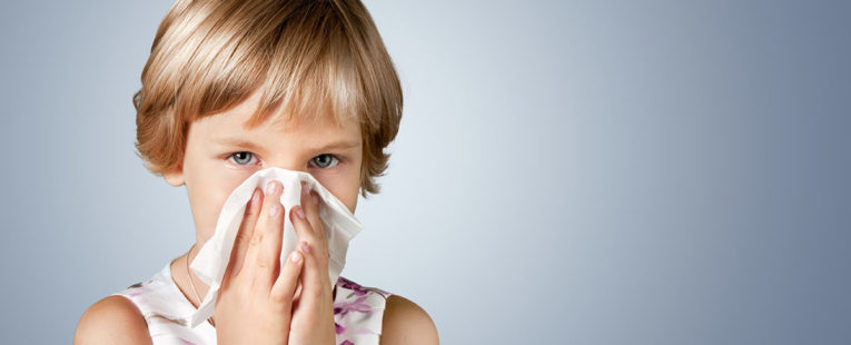 young girl with stuffy nose