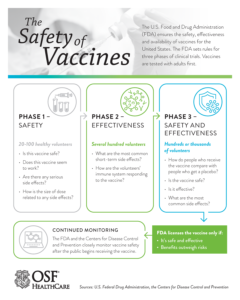 inforgraphic explaining the safety of vaccines