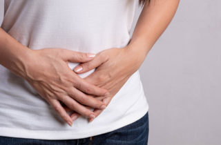 Women experiencing pain from a UTI