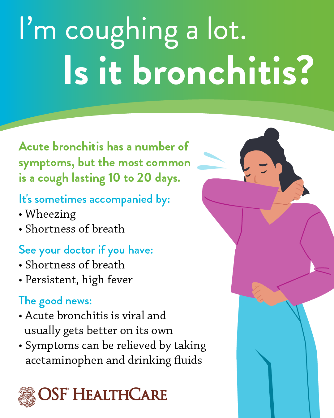 I’m coughing a lot. Is it bronchitis?  OSF HealthCare