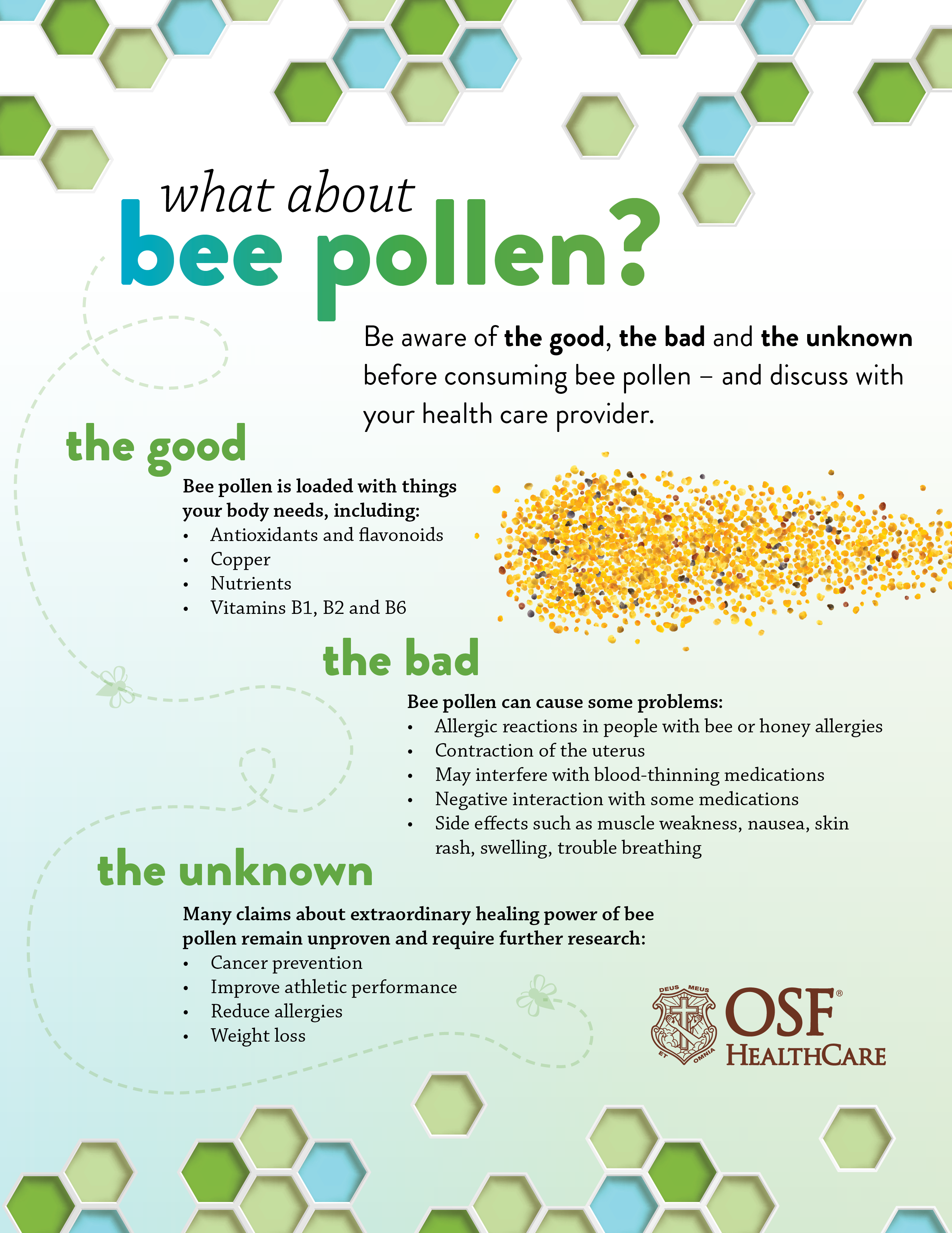 Uncertainties continue around use of bee pollen