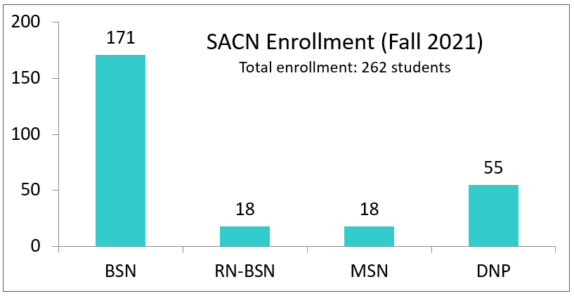 Saint Anthony College of Nursing Program Enrollment Graph