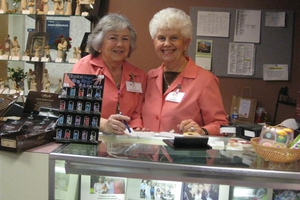 OSF Holy Family Volunteers Judy Muhleman and Marcia Reichow