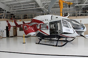 Helicopter in OSF Aviation hangar