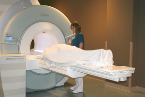 Patient getting an MRI