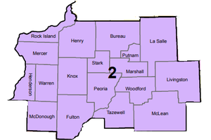 Illinois EMS Region 2 map