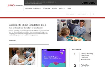 Jump Trading Simulation & Education Center - Blog (Screenshot)