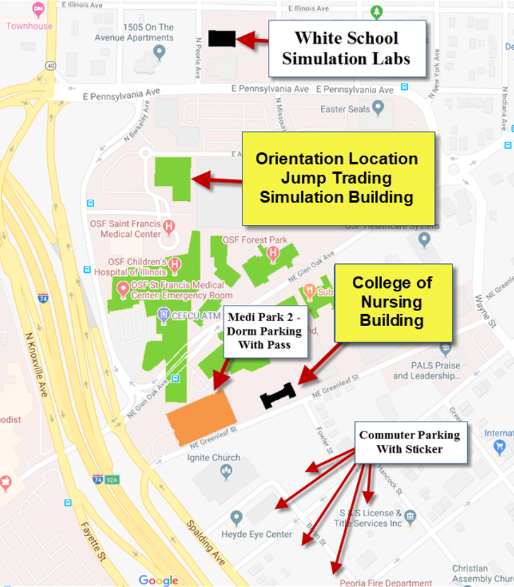 SFMC College of Nursing campus map
