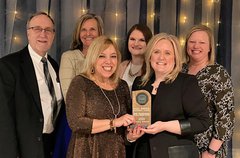 OSF HealthCare St. Mary Center recently won the Large Business Excellence Award from the Galesburg Chamber of Commerce