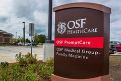 Photo of an OSF PromptCare sign.