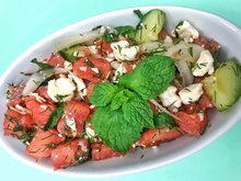 Herb 'N Feta Watermelon Salad