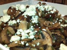 Sautéed Mushrooms with Basil and Blue Cheese