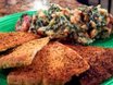 Sausage and Spinach Dip with Pita Chips
