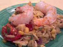 Grilled Shrimp and Corn Orzo Salad